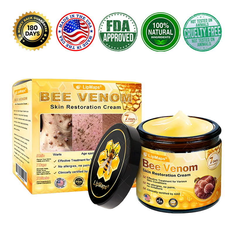 Made and Shipped from USA š„ LipMapsĀ® Bee Venom Skin Restoration Cream ā° LAST DAY 80% OFF