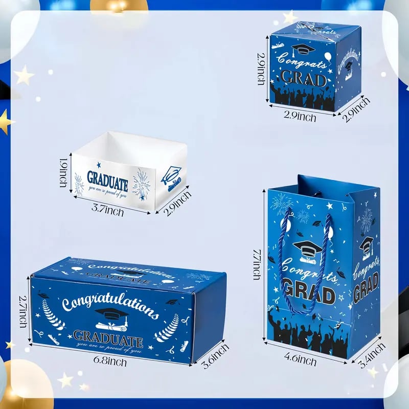 2026 Graduation Explosion Pop Gift Box š Surprise Bounce Cash Box Grad Party Gift Bag Set