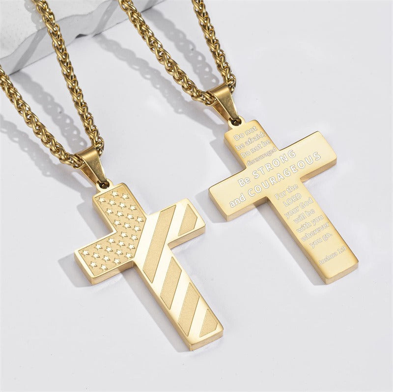 Flag Cross Necklace,Best Gifts