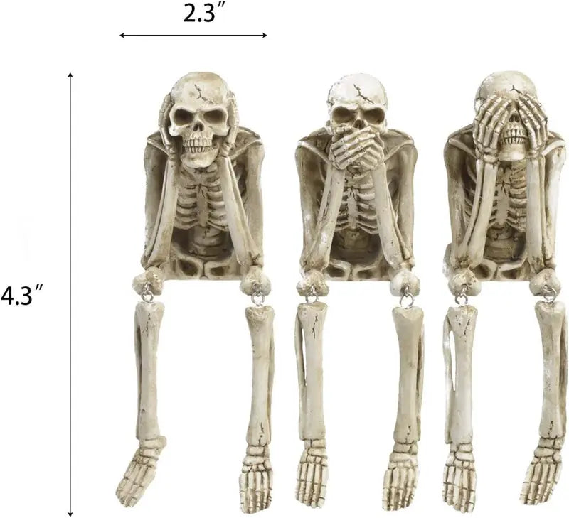 Statues Skeleton Collectible For Home Bookshelf Table Ledge Edge Decorative Crafts Ornaments
