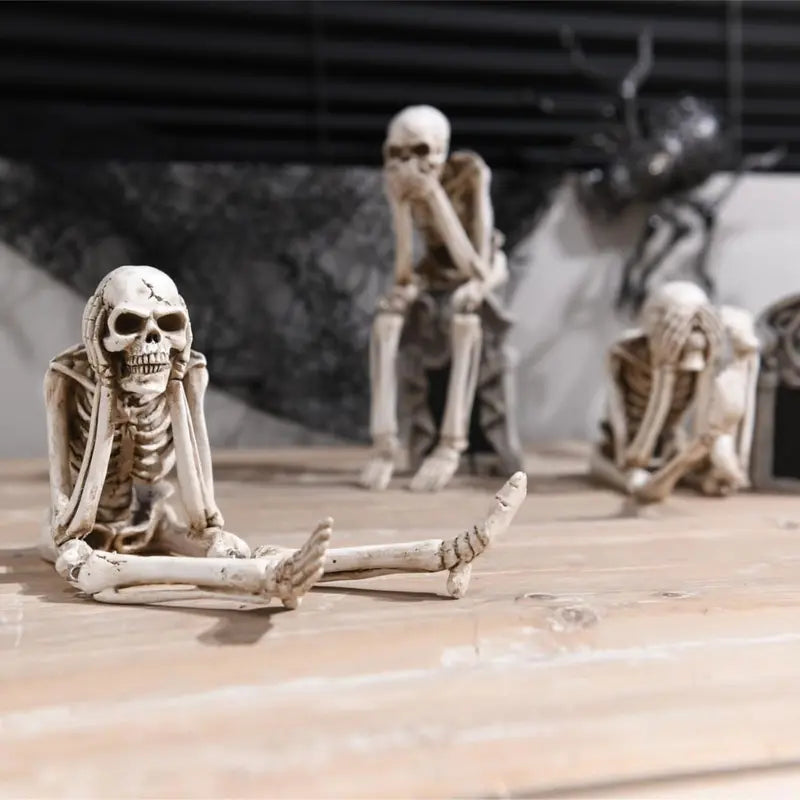 Statues Skeleton Collectible For Home Bookshelf Table Ledge Edge Decorative Crafts Ornaments
