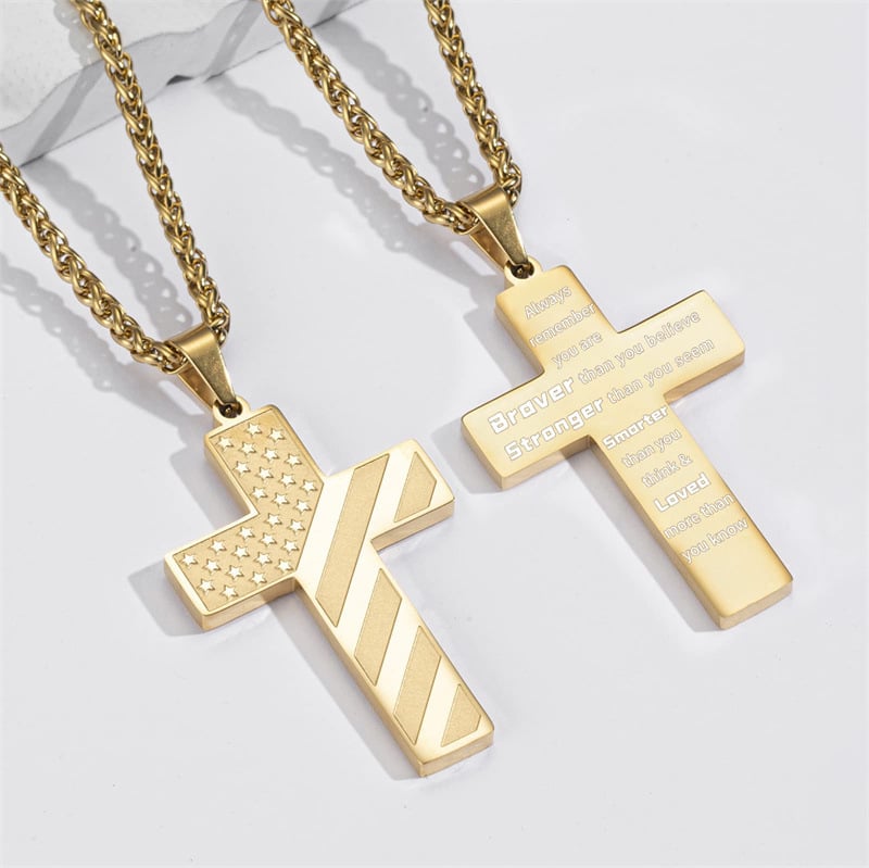 Flag Cross Necklace,Best Gifts