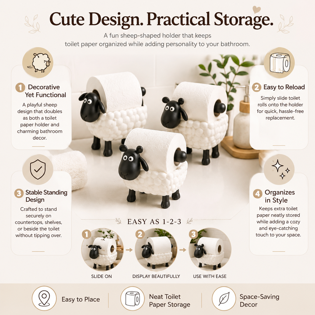 🔥Limited-time offer-Save $10!🔥Sheep Toilet Roll Holder🎁🐑