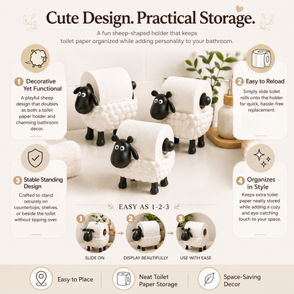 🔥Limited-time offer-Save $10!🔥Sheep Toilet Roll Holder🎁🐑