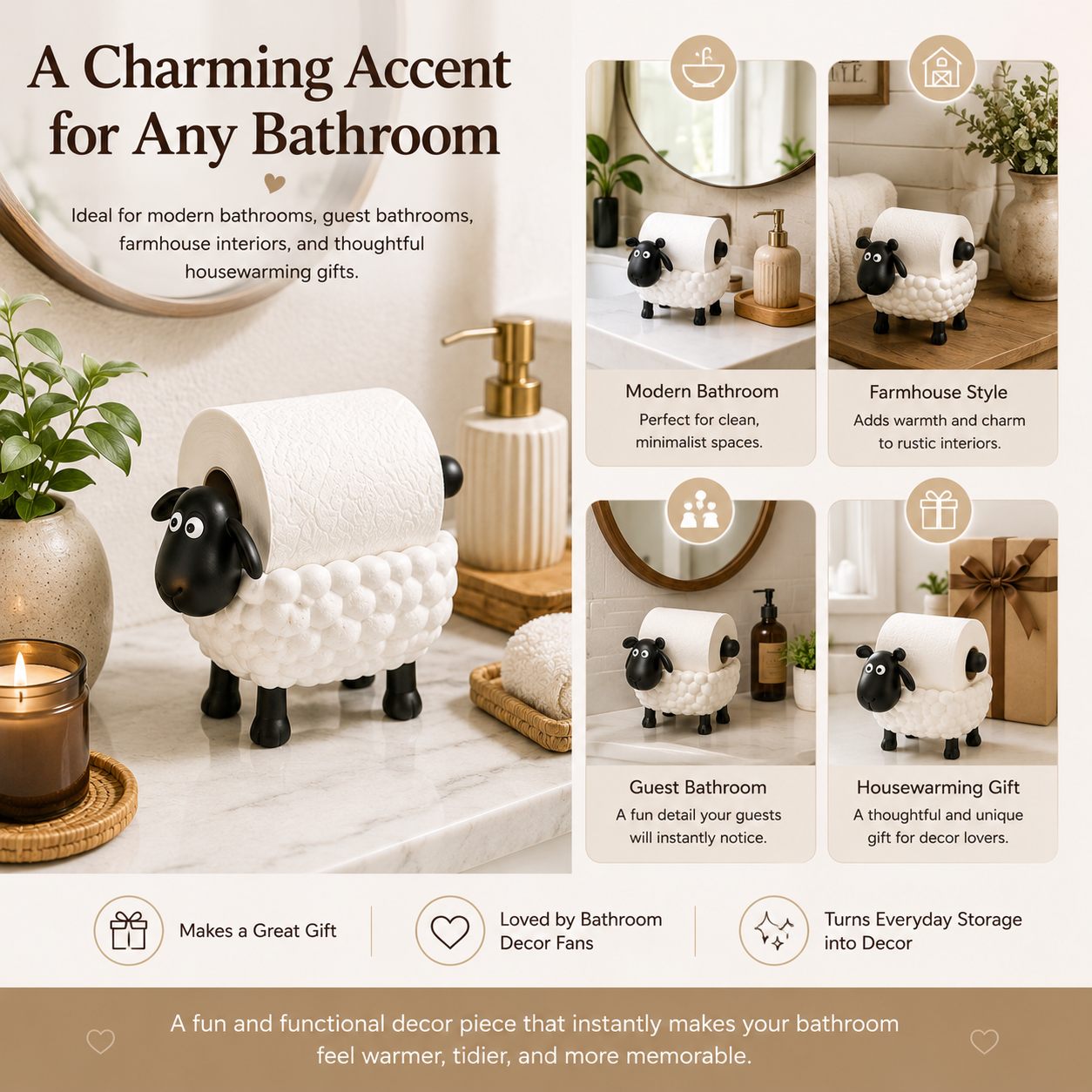 🔥Limited-time offer-Save $10!🔥Sheep Toilet Roll Holder🎁🐑