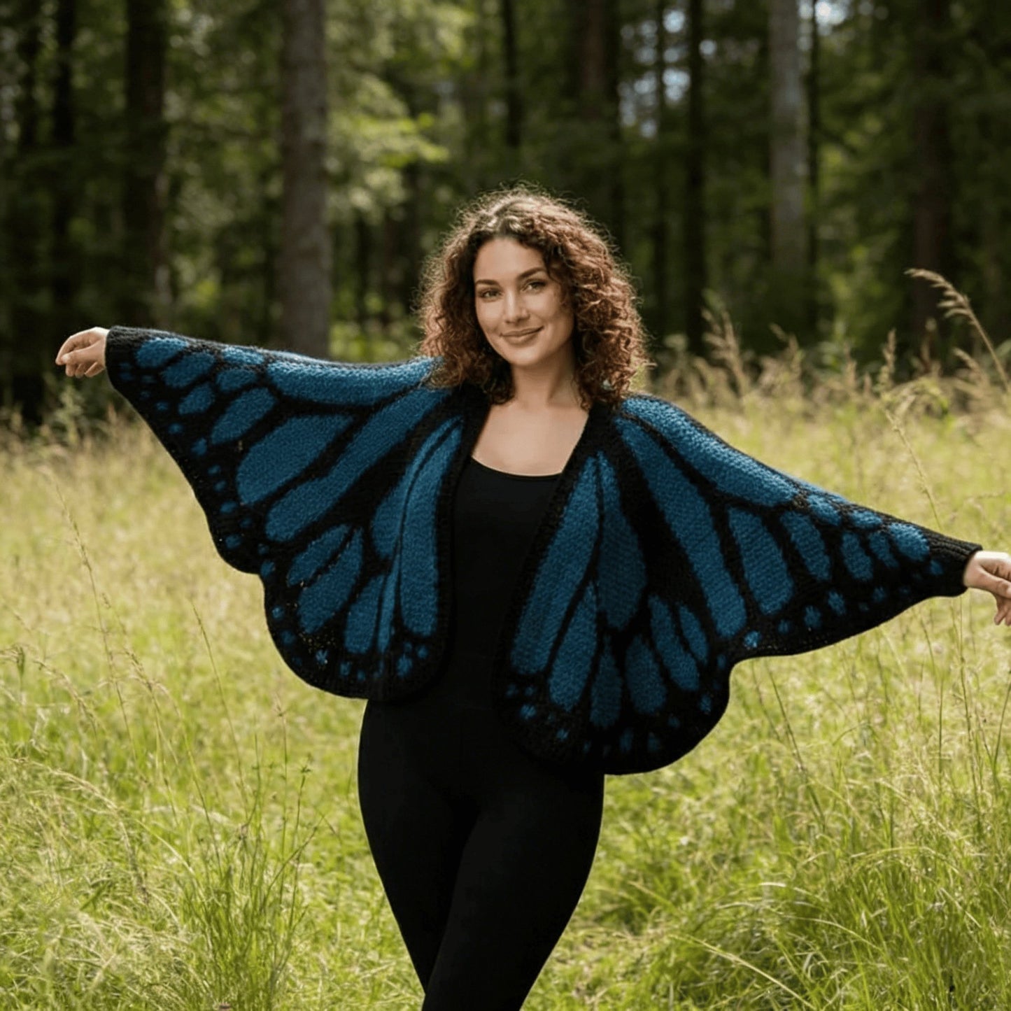 🔥LAST DAY 50% OFF - 🌟🦋 Monarch Butterfly Cardigan – Handcrafted Statement Piece