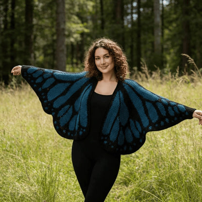 🔥LAST DAY 50% OFF - 🌟🦋 Monarch Butterfly Cardigan – Handcrafted Statement Piece