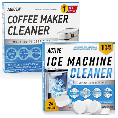 Coffee Machine Cleaner Descaler Tablets - 24 Pack, Deep Cleaning and Descaling for All Coffee Makers