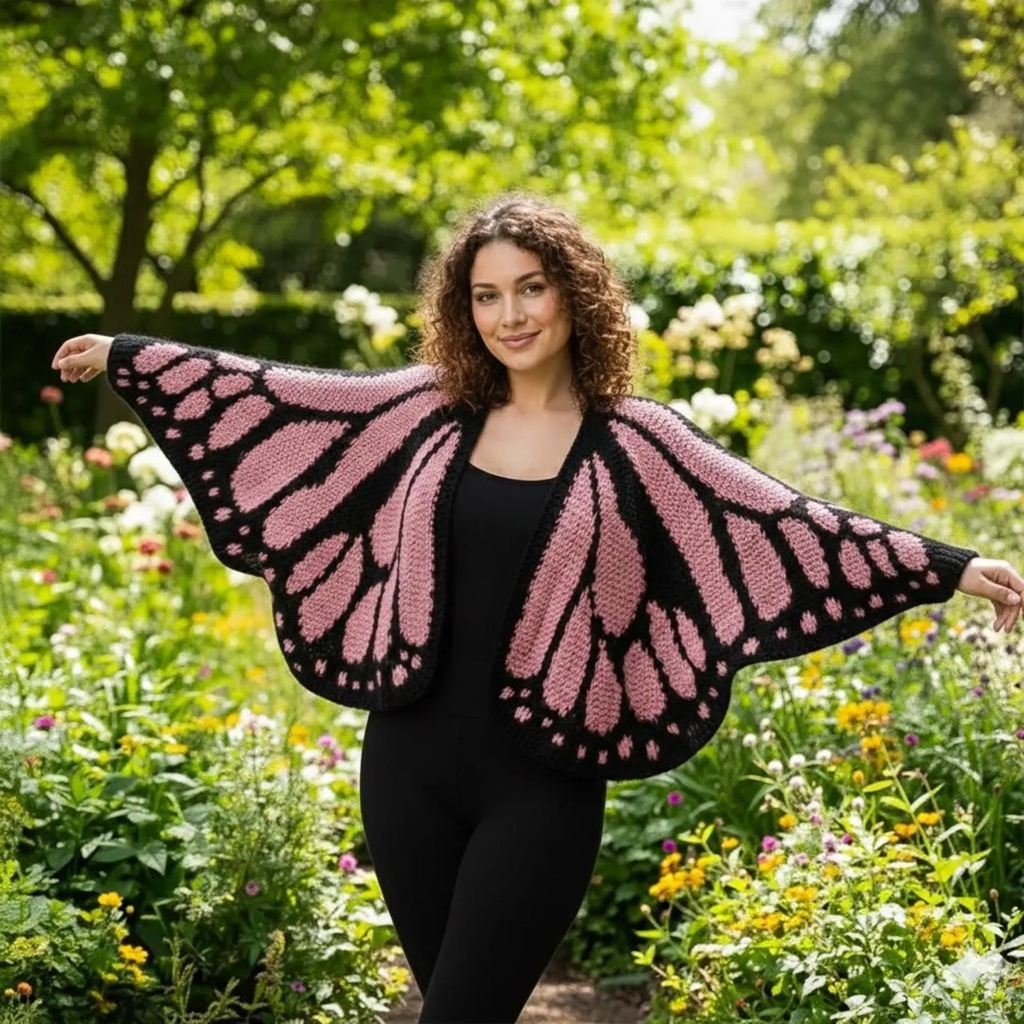 🔥LAST DAY 50% OFF - 🌟🦋 Monarch Butterfly Cardigan – Handcrafted Statement Piece