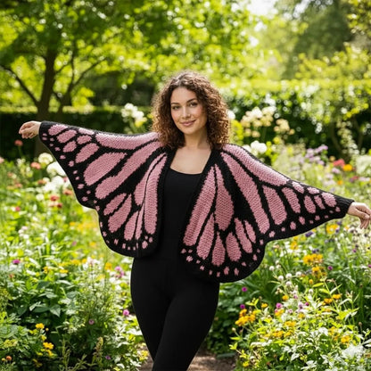 🔥LAST DAY 50% OFF - 🌟🦋 Monarch Butterfly Cardigan – Handcrafted Statement Piece