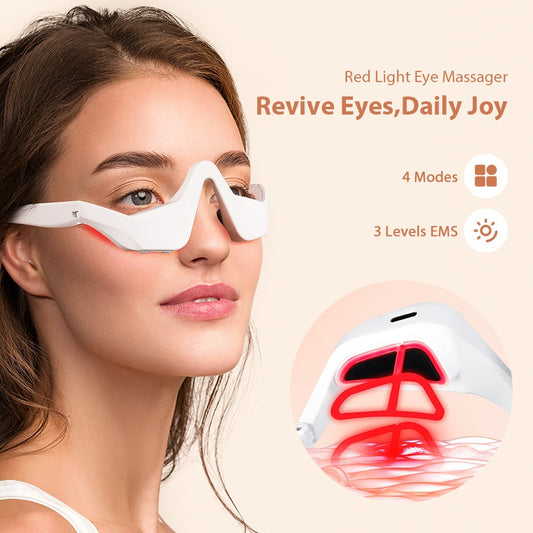 👁️Red EMS Eye Massager ET110N – Red Light Therapy Device for Dark Circles, Puffiness & Wrinkles