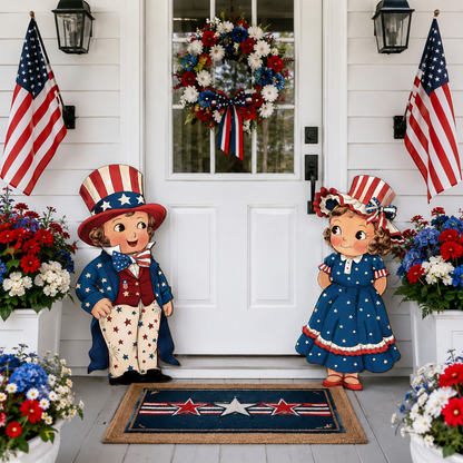 🇺🇸Patriotic Wooden Hanging Door Signs
