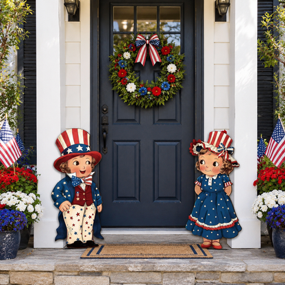 🇺🇸Patriotic Wooden Hanging Door Signs