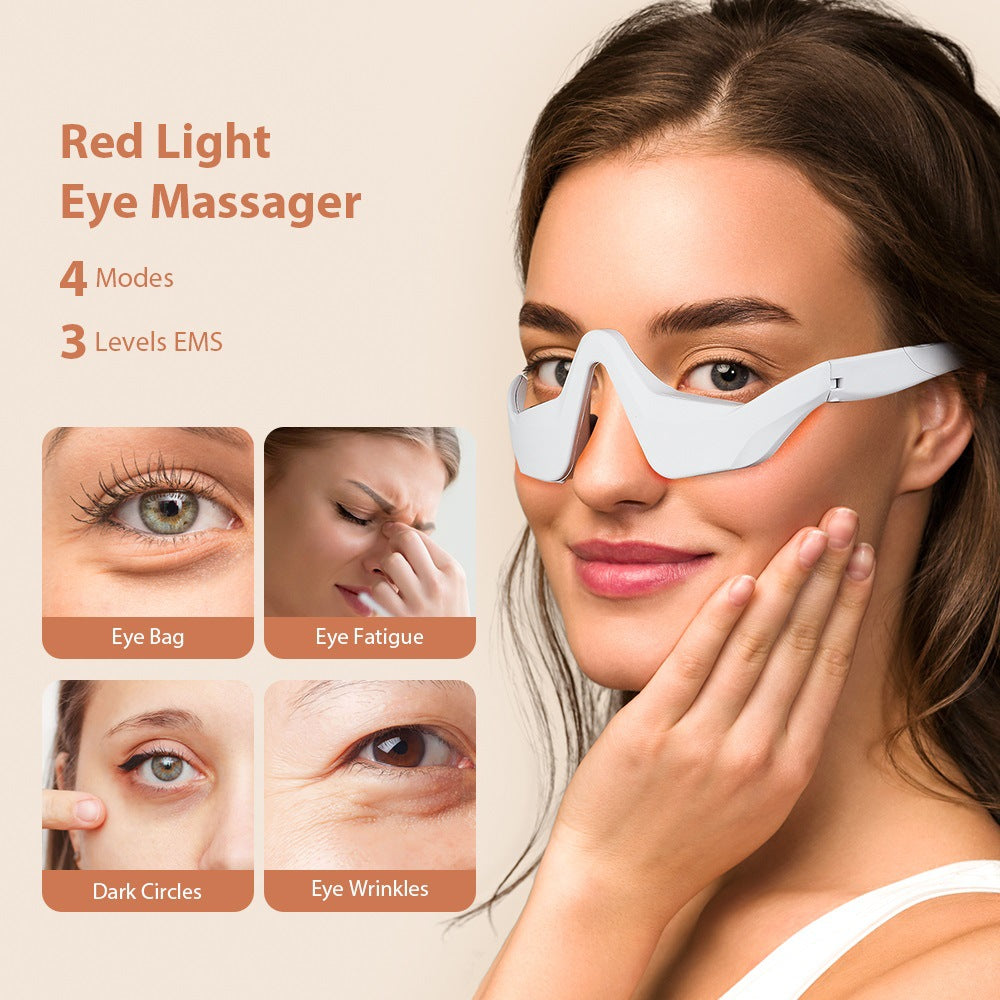 👁️Red EMS Eye Massager ET110N – Red Light Therapy Device for Dark Circles, Puffiness & Wrinkles