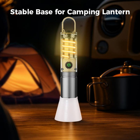 Cool Christmas gifts🎁Rechargeable LED Flashlight with 360° Camping Lantern – Super Bright, Long Range Flashlight for Camping, Hiking, Emergencies, Outdoor Adventures, Home & Daily Use