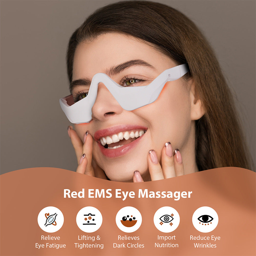 👁️Red EMS Eye Massager ET110N – Red Light Therapy Device for Dark Circles, Puffiness & Wrinkles