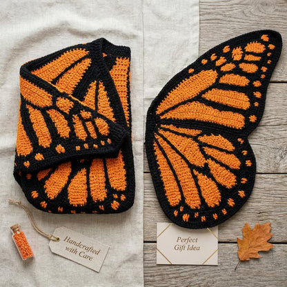 🔥LAST DAY 50% OFF - 🌟🦋 Monarch Butterfly Cardigan – Handcrafted Statement Piece