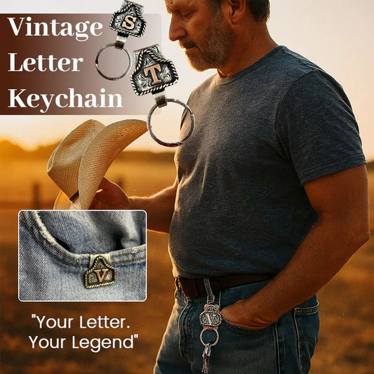 Handmade Cow Tag Belt  Key Holder with Custom Initial.