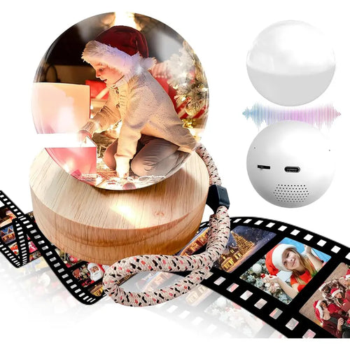 2.7 lnch Personalized Crystal 3D Memory Orb （BallVideo Player Upload Videos & Photos ) – A Gift That Lives Forever