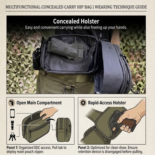 🔥Last Day 49% OFF- 🏆Concealed Carry Fanny Pack — Quick-Access Holster + Secure Everyday EDC
