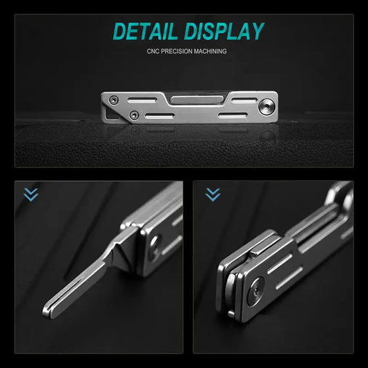 Folding Scalpel Knife with 10 Blades, coin pocket size for Outdoor Camping, DIY Projects & Daily Office Carry