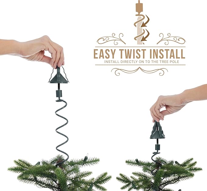 Christmas Tree Topper Holder - Twist-On Stabilizer🎄