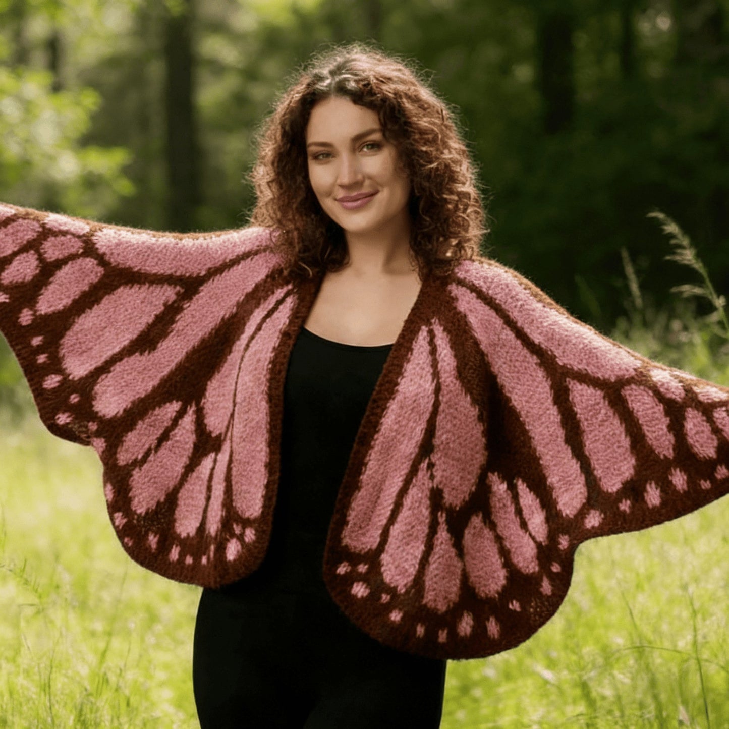 🔥LAST DAY 50% OFF - 🌟🦋 Monarch Butterfly Cardigan – Handcrafted Statement Piece