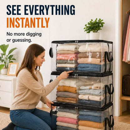 🎁 Mother's Day Sale 49% OFF📦Large Heavy-Duty Thick Clear Storage Bag for Clothes, Moving & Storage