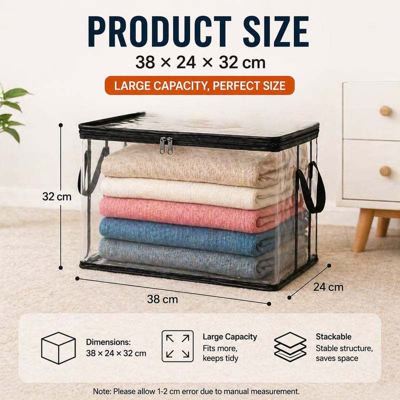 🎁 Mother's Day Sale 49% OFF📦Large Heavy-Duty Thick Clear Storage Bag for Clothes, Moving & Storage