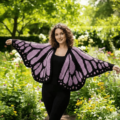 🔥LAST DAY 50% OFF - 🌟🦋 Monarch Butterfly Cardigan – Handcrafted Statement Piece
