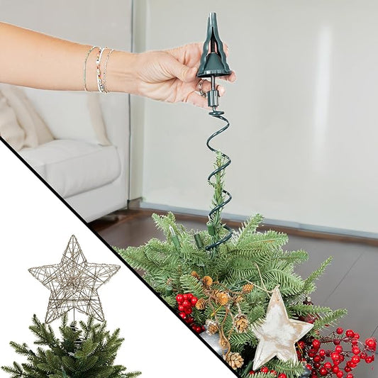 Christmas Tree Topper Holder - Twist-On Stabilizer🎄