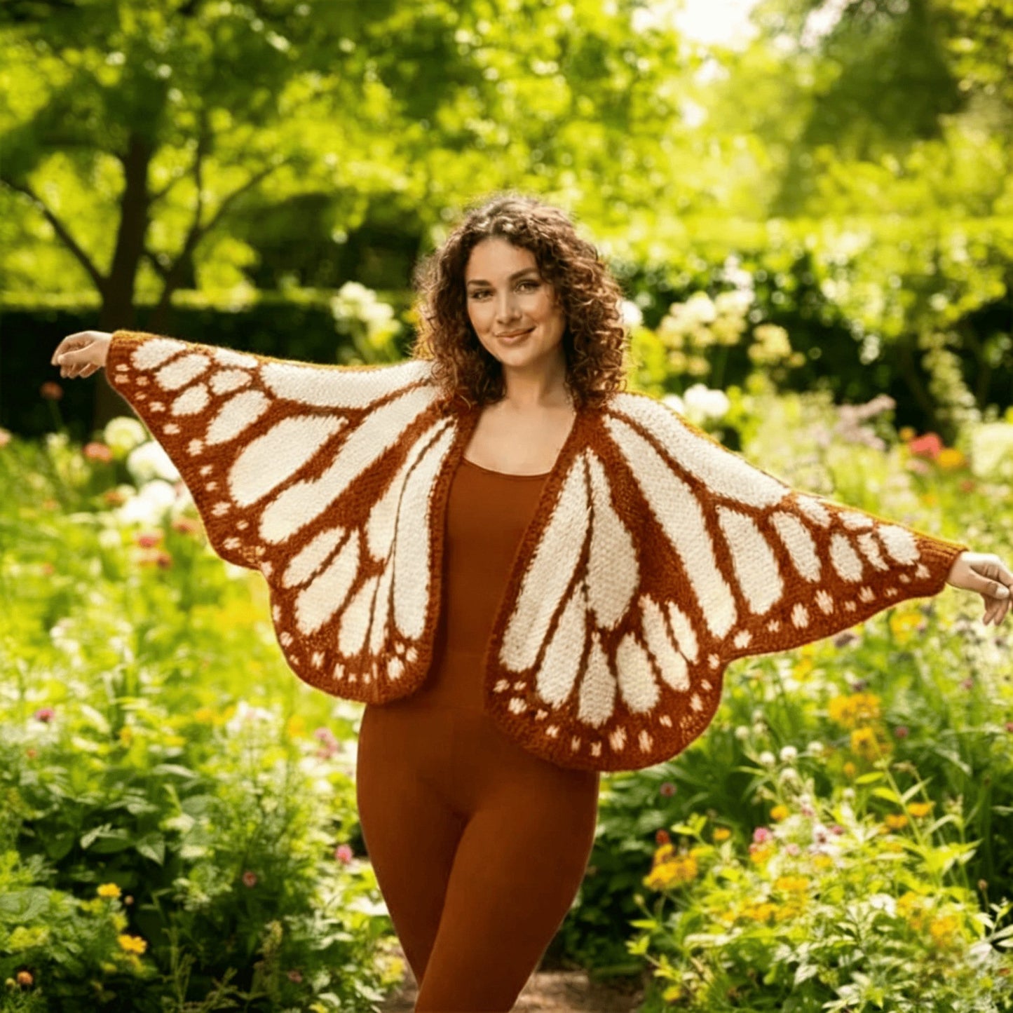 🔥LAST DAY 50% OFF - 🌟🦋 Monarch Butterfly Cardigan – Handcrafted Statement Piece