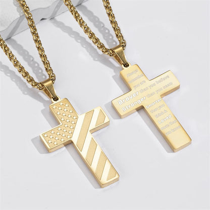 Flag Cross Necklace,Best Gifts