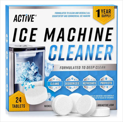 Coffee Machine Cleaner Descaler Tablets - 24 Pack, Deep Cleaning and Descaling for All Coffee Makers